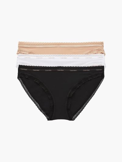 Calvin Klein Underwear HU482570 | Calvin Klein Bottoms Up Női Bikini Alsó Fekete / Fehér / Narancssá